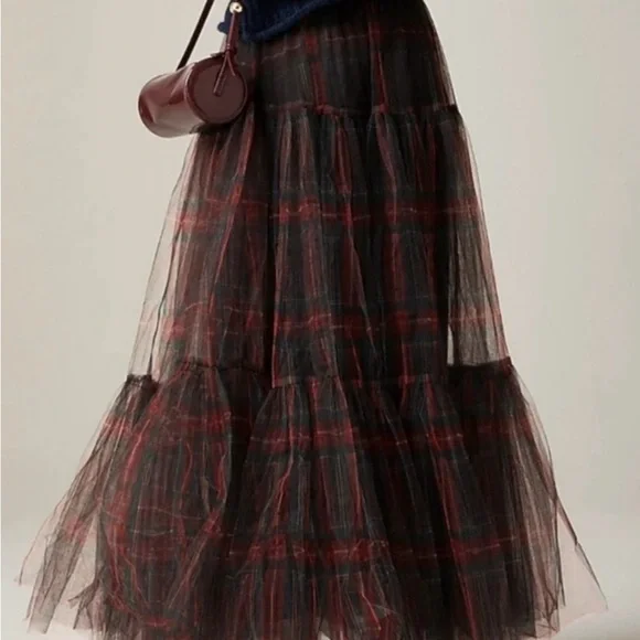 J. Crew Plaid Maxi Skirt NWT - Picture 2 of 3